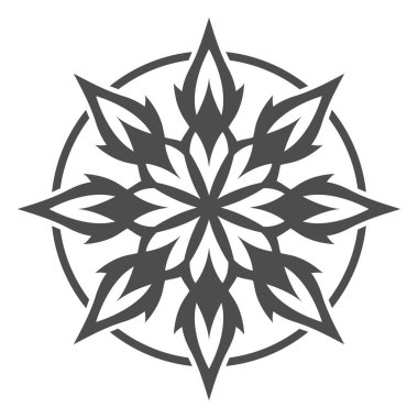 Beyaz arkaplanda çiçek simgesi