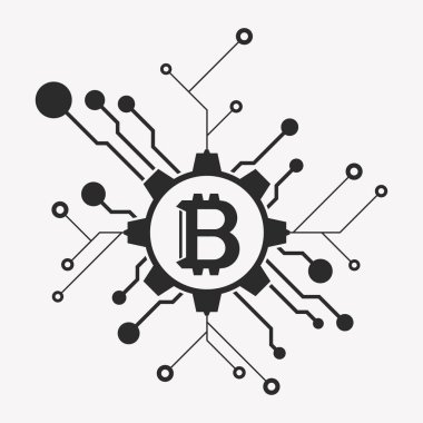 Beyaz arkaplanda bitcoin simgesi 