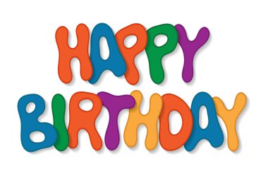 Beyaz arkaplanda mutlu yıllar.