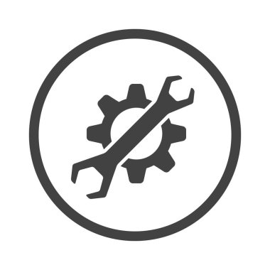 beyaz arkaplanda dişli simgesi