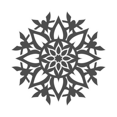 Beyaz arkaplanda çiçek simgesi