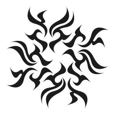 Beyaz arkaplanda siyah işaret