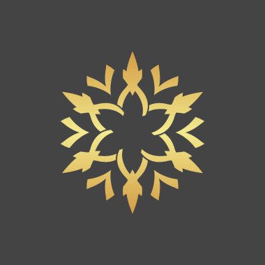 Koyu arkaplanda çiçek simgesi