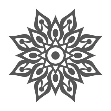 beyaz arkaplanda çiçek simgesi