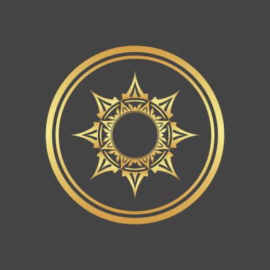 Koyu arkaplanda altın simge