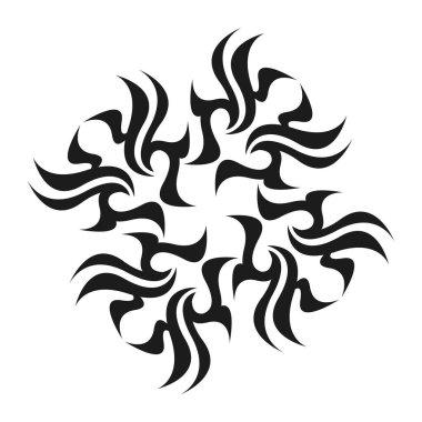 Beyaz arkaplanda siyah işaret