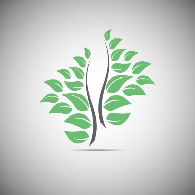 Beyaz arkaplanda ağaç simgesi