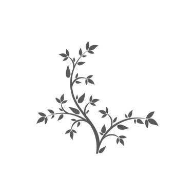 Beyaz arkaplanda çiçek simgesi