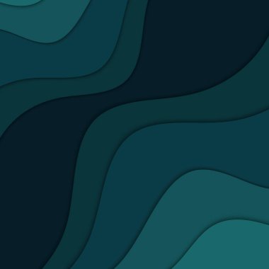 Yeşil dalgalı soyut modern arkaplan