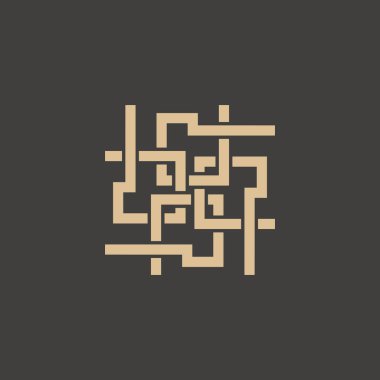 Siyah arkaplanda soyut simge