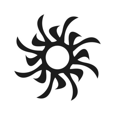 Beyaz arkaplanda siyah işaret