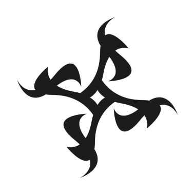 Beyaz arkaplanda siyah işaret