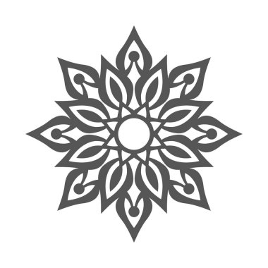 beyaz arkaplanda çiçek simgesi