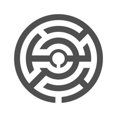 Beyaz arkaplanda siyah ve beyaz daire simgesi 