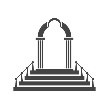 Beyaz arkaplanda kemer simgesi