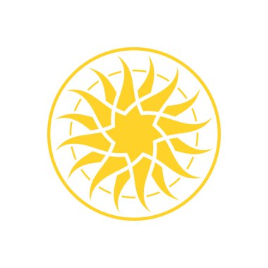 Güneş simgesi soyut modern arkaplan