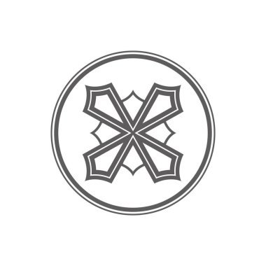 Beyaz arkaplanda siyah simge 