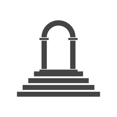 Beyaz arkaplanda kemer simgesi