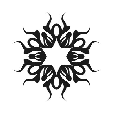 Beyaz arkaplanda siyah işaret