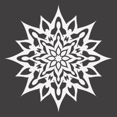 Siyah arkaplanda çiçek simgesi