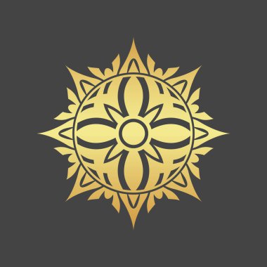 Koyu arkaplanda altın simge