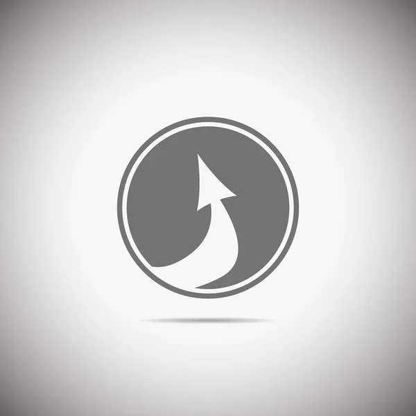 Icona Freccia Sfondo Bianco — Vettoriale Stock