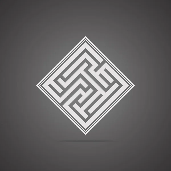 Geometrisches Symbol Auf Dunklem Hintergrund — Stockvektor