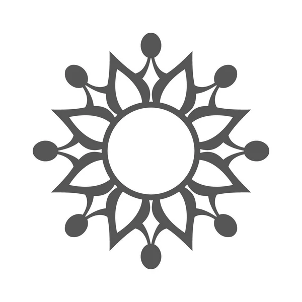 Ikona Kwiat Białym Tle — Wektor stockowy