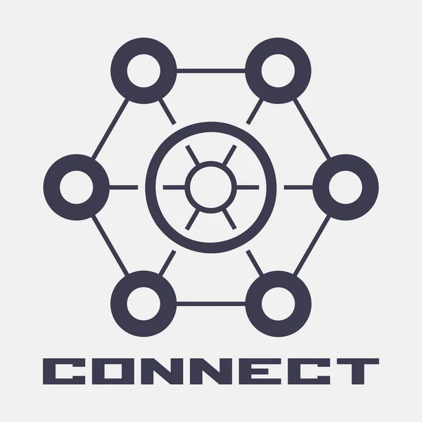 Connecter Signe Sur Fond Blanc — Image vectorielle