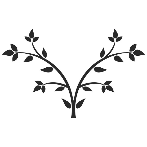 Иконка Дерева Белом Фоне — стоковый вектор