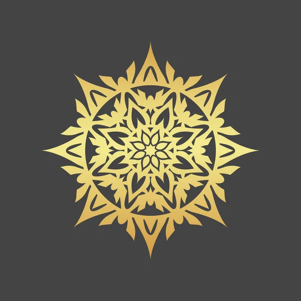 Golden Ikon Mörk Bakgrund — Stock vektor