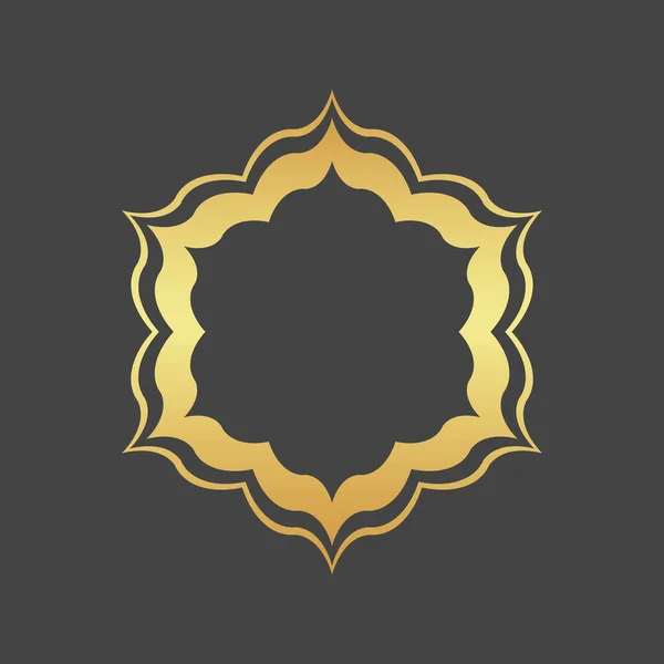 Золота Ікона Темному Фоні — стоковий вектор