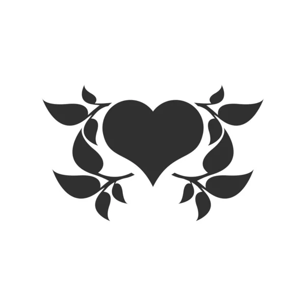 Coeur Signe Sur Fond Blanc — Image vectorielle