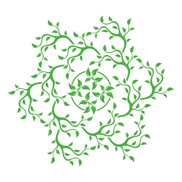 Arrière Plan Moderne Abstrait Floral Vert — Image vectorielle