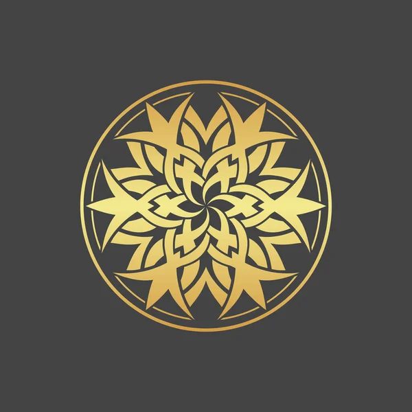 Квіткова Ікона Темному Фоні — стоковий вектор