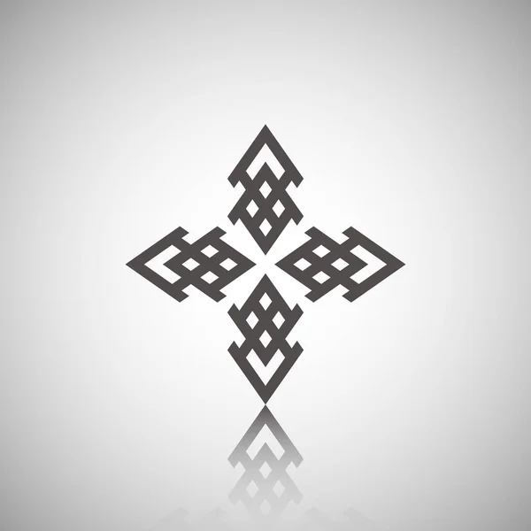 Icona Geometrica Sfondo Bianco — Vettoriale Stock
