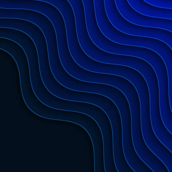 Abstraktní Moderní Pozadí Modrými Vlnami — Stockový vektor