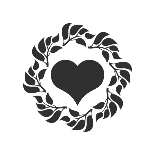 Coeur Signe Sur Fond Blanc — Image vectorielle