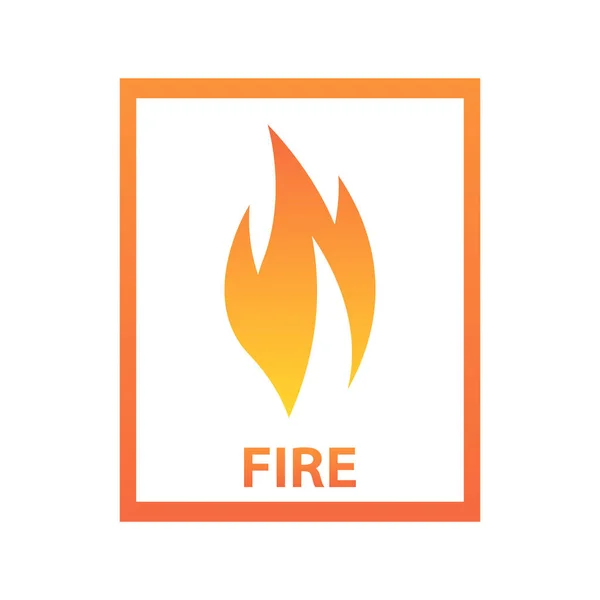 Fire icon on white background
