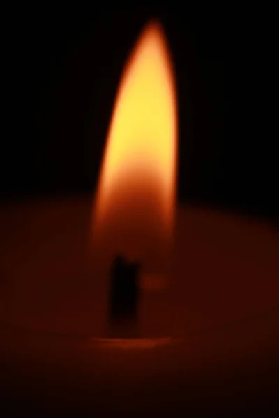 Палаюча Свічка Чорному Фоні — стокове фото