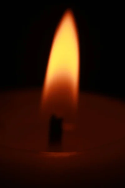 Burning Candle Black Background — Stock Photo, Image