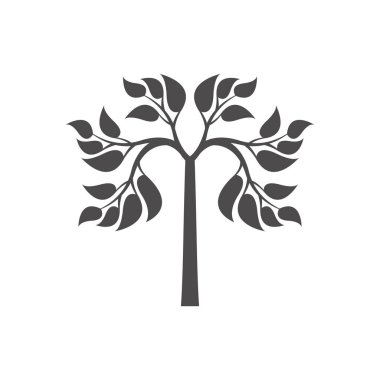 Beyaz arkaplanda ağaç simgesi