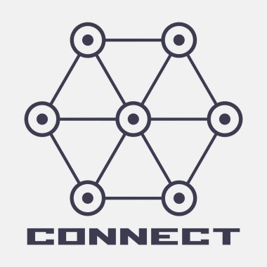 Beyaz arkaplandaki işareti bağla