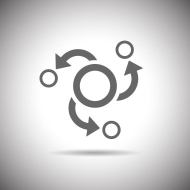 Beyaz arkaplanda ok simgesi