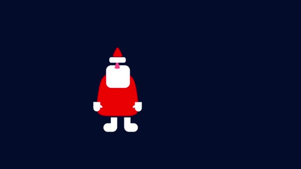 Frozen Santa Claus. — Stock Video