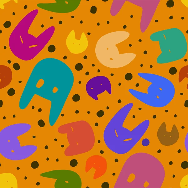 Seamless pattern of monsters