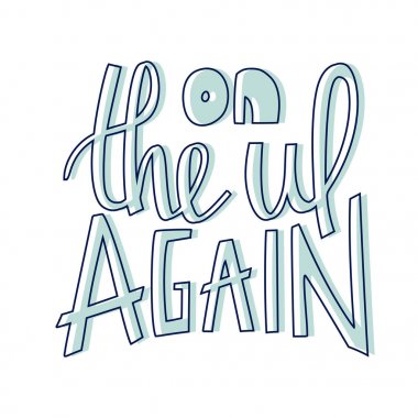 Vektör çizim yazı ile. Vektör el çekilmiş tipografi kavramı. T-shirt tasarım, ev dekorasyon.