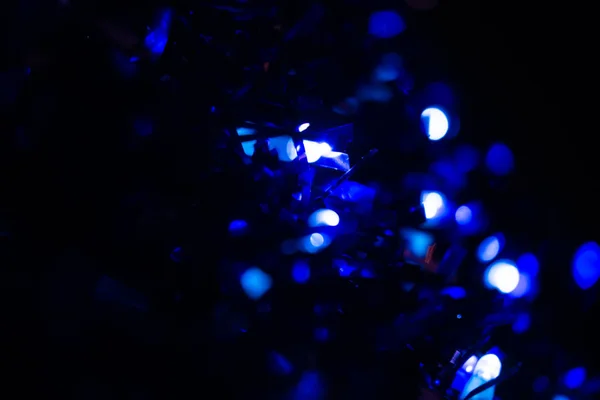 蓝色闪光的纹理，圣诞节的抽象背景 — 图库照片