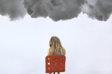 Depresyonda bir genç.