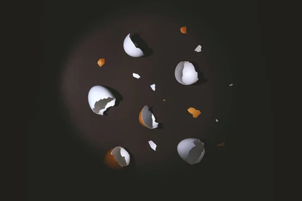 Пасхальное яйцо и яичная скорлупа — стоковое фото